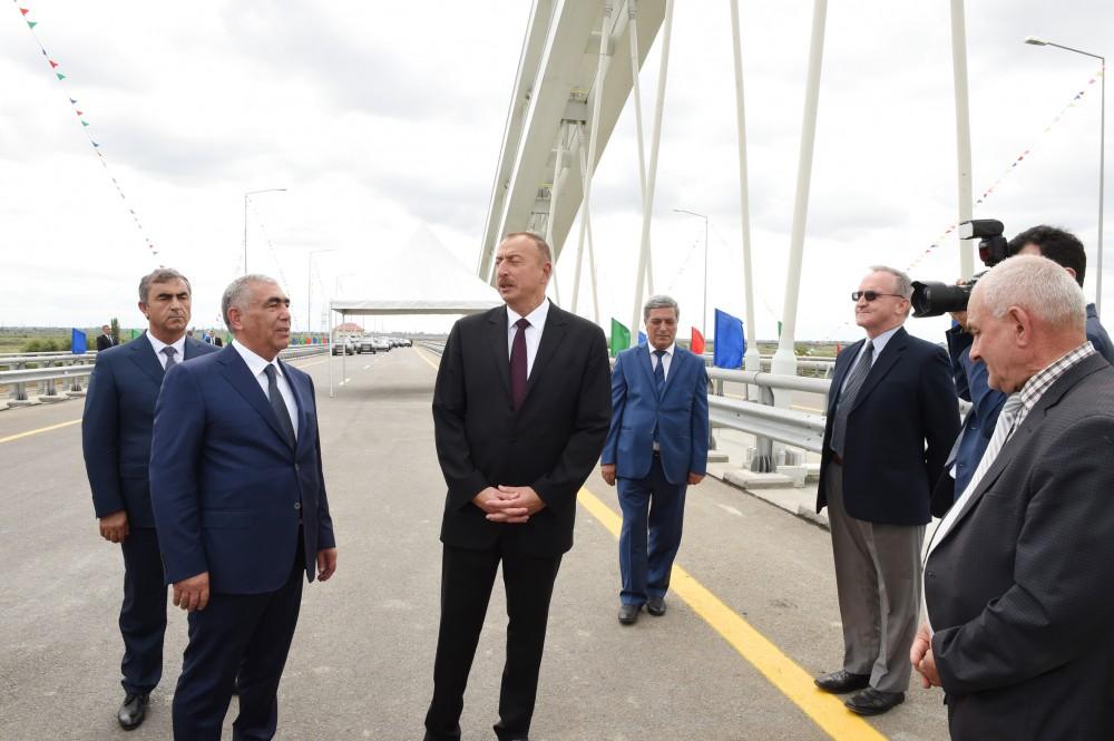 Ələt-Astara-İran ilə dövlət sərhədi avtomobil yolunun 31-54 kilometrlik hissəsi istismara verilib (FOTO)