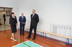İlham Əliyev 265 nömrəli məktəbdə əsaslı təmirdən sonra görülən işlərlə tanış olub (FOTO)