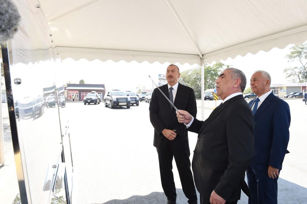 Prezident İlham Əliyev Qusar-İmamqulukənd-Quxuroba avtomobil yolunun açılışını edib (FOTO)