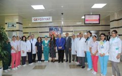 Heydər Əliyev Fondunun vitse-prezidenti Leyla Əliyeva Milli Onkologiya Mərkəzinin Uşaq Klinikasında olub (FOTO)