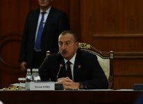 Prezident İlham Əliyev Bişkekdə MDB Dövlət Başçıları Şurasının iclasında iştirak edir (FOTO)