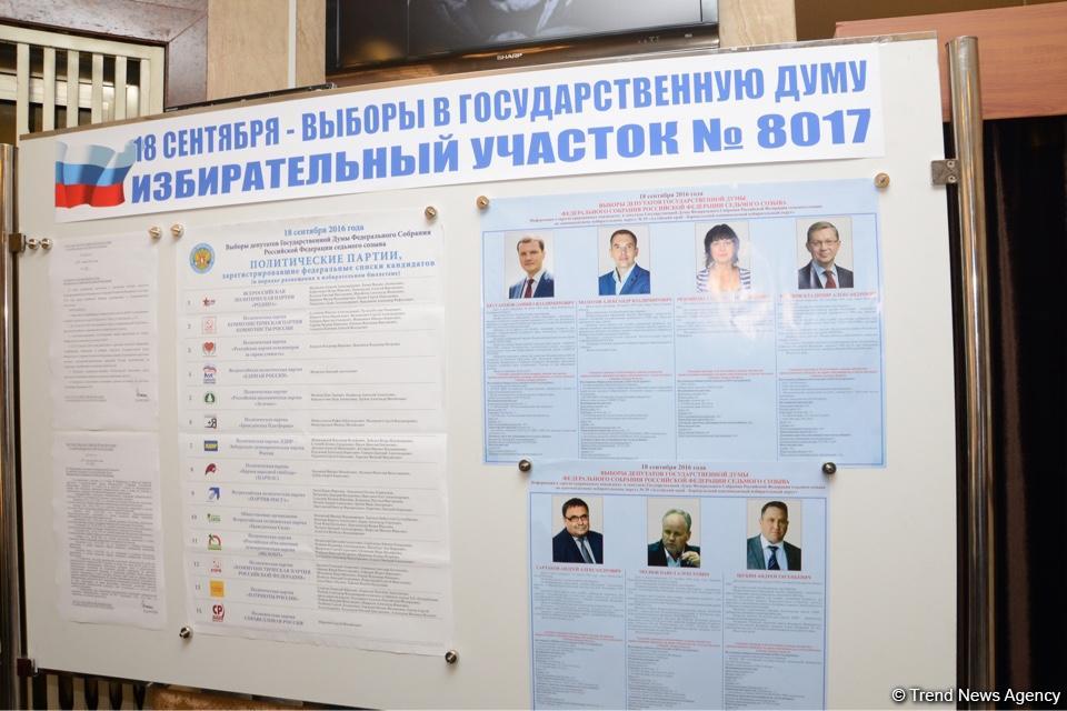 Rusiya vətəndaşları Azərbaycanda səs verirlər (FOTO)
