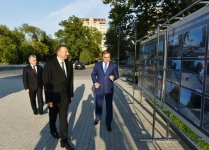 Prezident İlham Əliyev Mingəçevirdə aparılan abadlıq və tikinti işləri ilə tanış olub (FOTO)