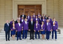 Prezident İlham Əliyev: Azərbaycanda hər sahədə olduğu kimi, idmanda da böyük inkişaf var (YENİLƏNİB) (FOTO)