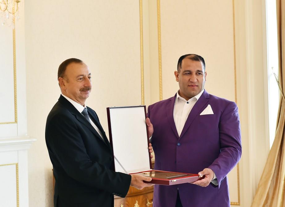 Prezident İlham Əliyev: Azərbaycanda hər sahədə olduğu kimi, idmanda da böyük inkişaf var (YENİLƏNİB) (FOTO)