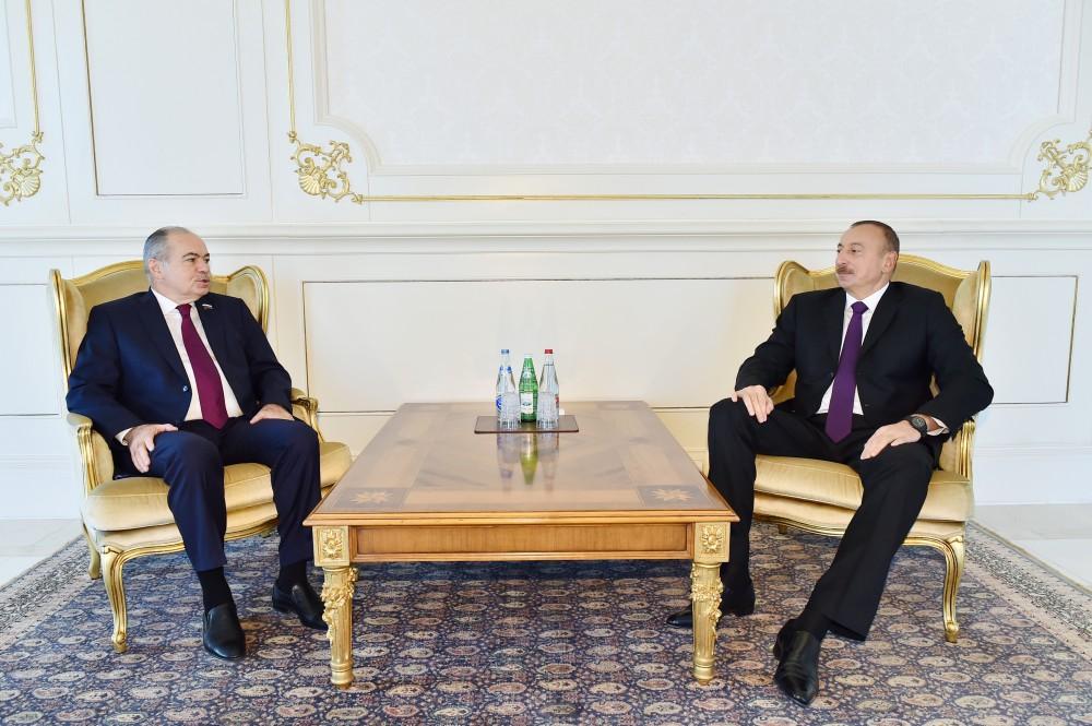 Prezident İlham Əliyev RF Federal Məclisinin Federasiya Şurasının sədr müavinini qəbul edib (FOTO) (YENİLƏNİB)