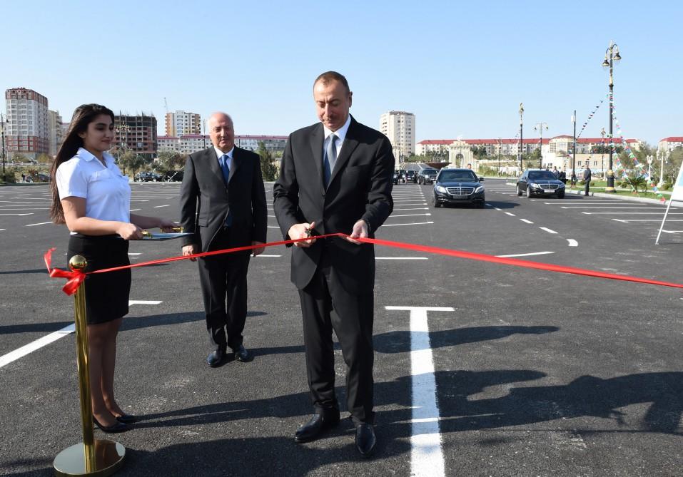 Prezident İlham Əliyev Sumqayıt Dənizkənarı Bulvarının açılışında iştirak edib (FOTO)