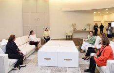Heydər Əliyev Fondunun prezidenti Mehriban Əliyeva Kolumbiya senatının vitse-prezidenti ilə görüşüb (FOTO)