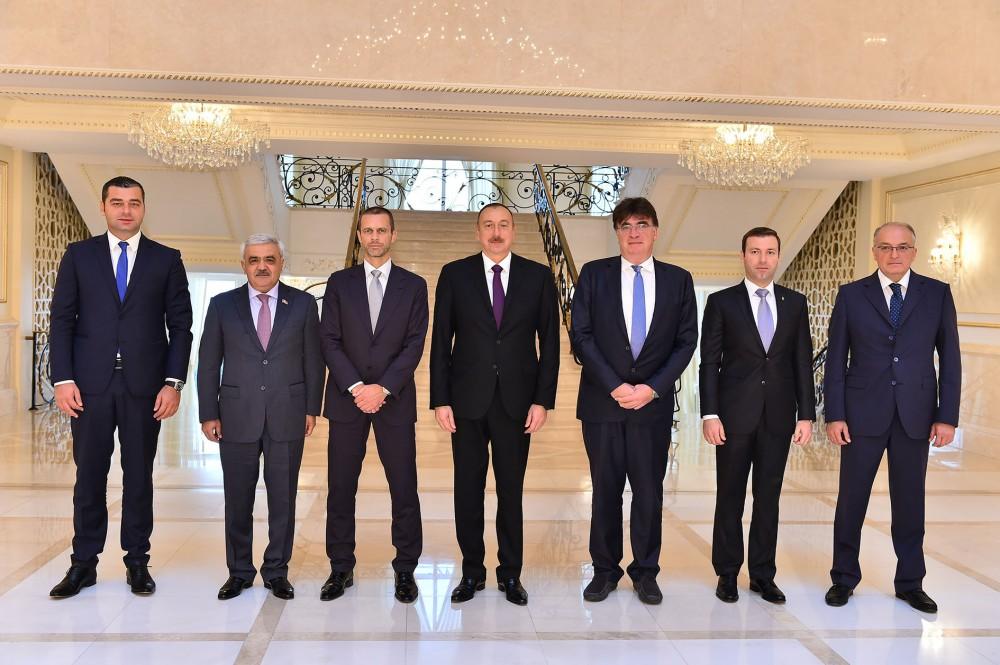 İlham Əliyev UEFA prezidentini qəbul edib (YENİLƏNİB)   (FOTO)