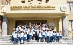 Mehriban Əliyeva Masazırda Heydər Əliyev Fondunun dəstəyi ilə inşa olunan tam orta məktəbin açılışında iştirak edib (FOTO)