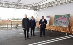 Ağstafa taxıl və un məmulatları istehsalı kombinatının taxıl anbarının təməli qoyuldu (FOTO)