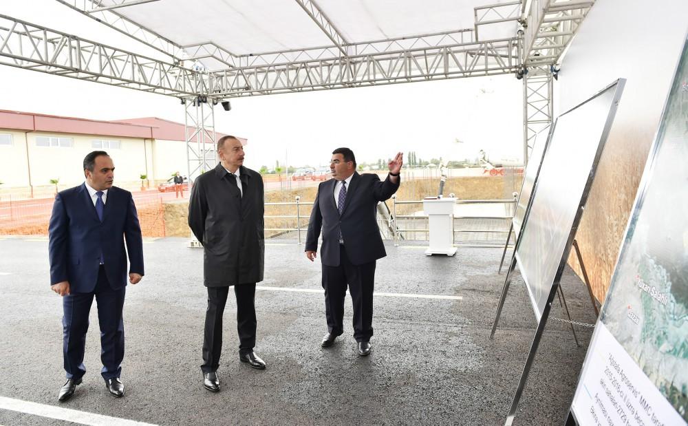 Ağstafa taxıl və un məmulatları istehsalı kombinatının taxıl anbarının təməli qoyuldu (FOTO)