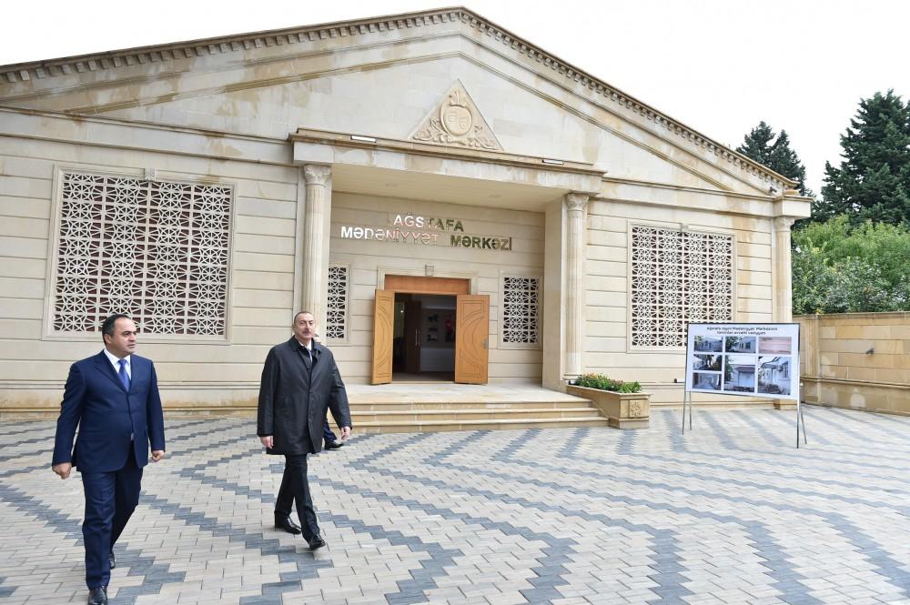 Ağstafa Mədəniyyət Mərkəzi müasir tələblər səviyyəsində yenidən qurulub (FOTO)