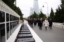 Xorvatiya Prezidenti Şəhidlər xiyabanını ziyarət edib  (FOTO)