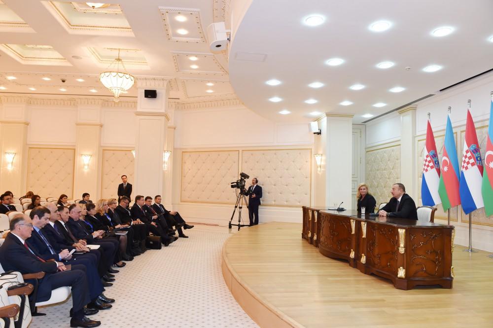Prezident İlham Əliyev: Azərbaycan ilə Xorvatiya strateji tərəfdaş və dostlardır (FOTO) (YENİLƏNİB)