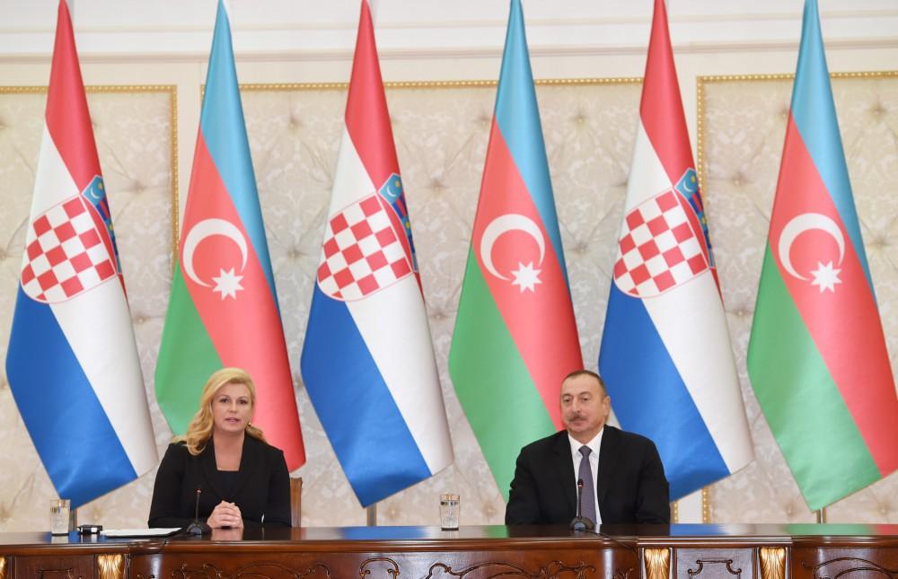 Prezident İlham Əliyev: Azərbaycan ilə Xorvatiya strateji tərəfdaş və dostlardır (FOTO) (YENİLƏNİB)