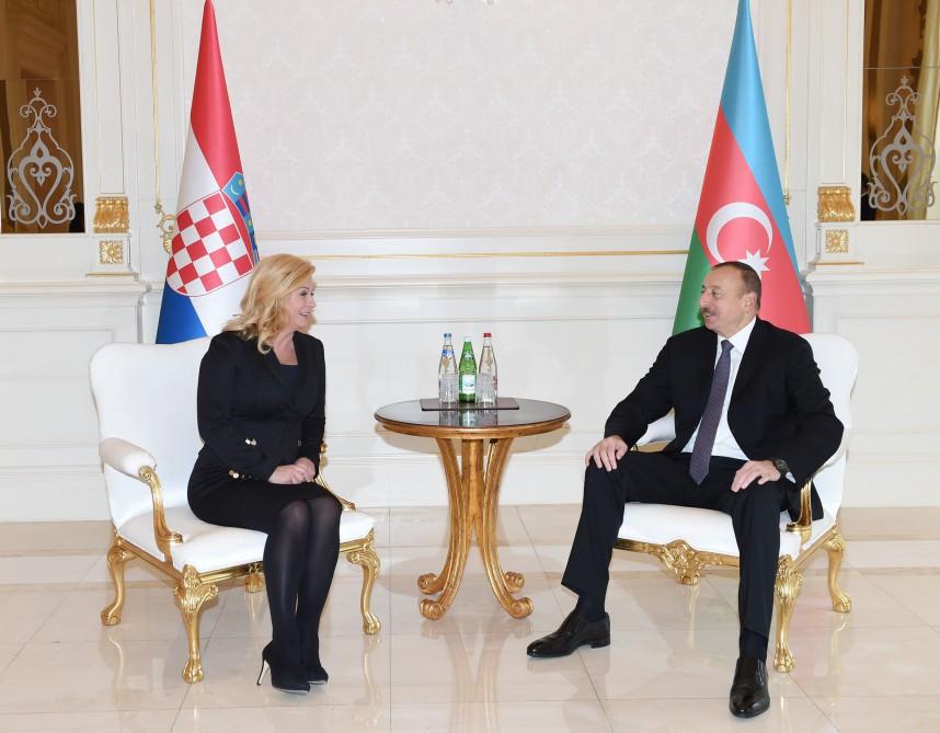 Prezident İlham Əliyev: Azərbaycan və Xorvatiya arasında əlaqələr bütün sahələrdə yüksək səviyyədədir (YENİLƏNİB) (FOTO)