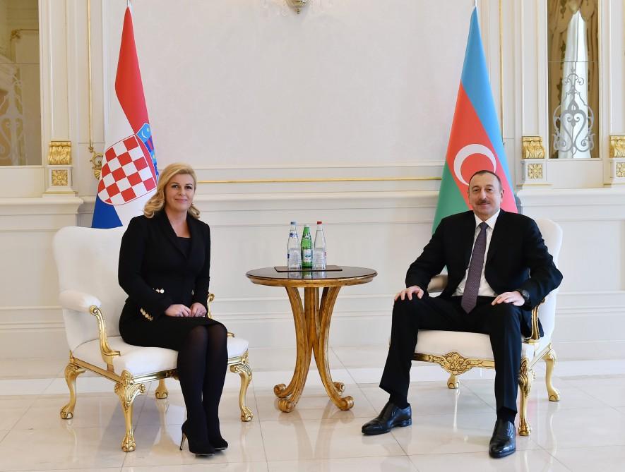 Prezident İlham Əliyev: Azərbaycan və Xorvatiya arasında əlaqələr bütün sahələrdə yüksək səviyyədədir (YENİLƏNİB) (FOTO)