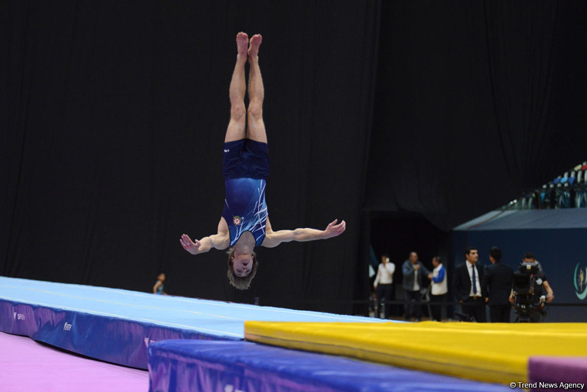 Akrobatika gimnastikası üzrə 23-cü Bakı çempionatının ikinci günü start götürüb (FOTO)