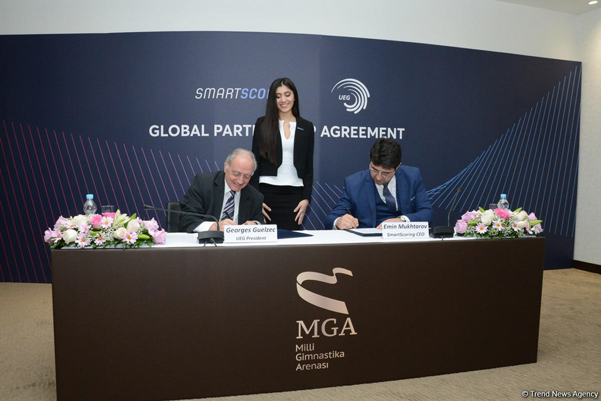Azərbaycan brendi "SmartScoring" və Avropa Gimnastika İttifaqı əməkdaşlıq sazişi imzaladılar (FOTO)