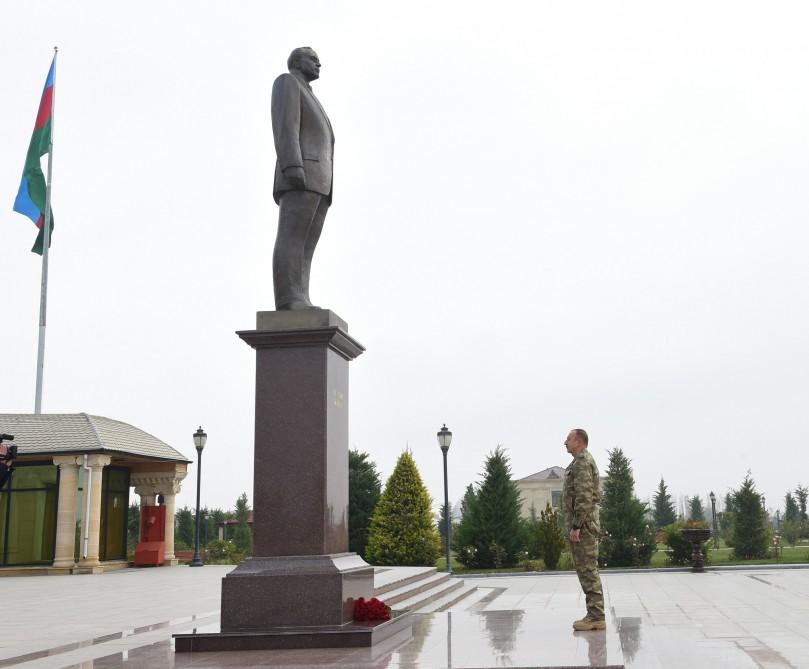 Prezident İlham Əliyev Füzuli rayonuna səfərə gəlib (FOTO)