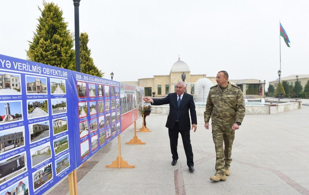 Prezident İlham Əliyev Füzuli rayonuna səfərə gəlib (FOTO)