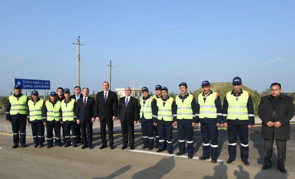Beyləqanda Birinci Şahsevən-Əhmədli-Dünyamalılar avtomobil yolu yenidənqurmadan sonra istifadəyə verilib (FOTO)