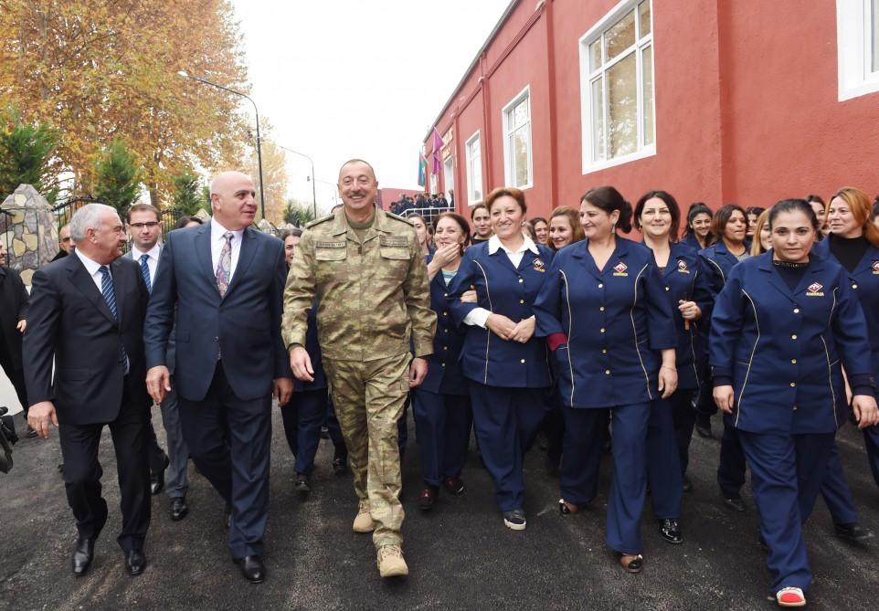 Prezident İlham Əliyev Füzuli xalça kombinatının açılışında iştirak edib (FOTO) (YENİLƏNİB)