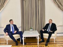 Azərbaycan Prezidenti Rusiya Dövlət Dumasının beynəlxalq məsələlər komitəsinin sədrini qəbul edib (FOTO)