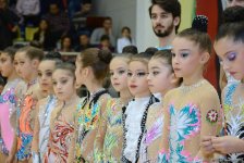 Bədii gimnastika üzrə 23-cü Azərbaycan birinciliyi və 3-cü Bölgələrarası Kubokun qalibləri mükafatlandırılıb (FOTO)