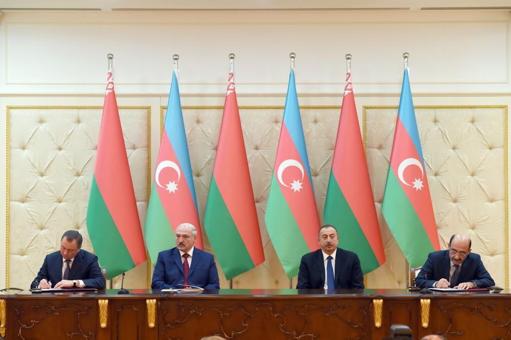 Azərbaycan-Belarus sənədləri imzalanıb (FOTO) (YENİLƏNİB)