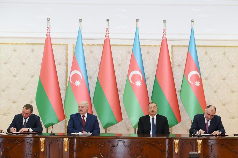 Azərbaycan-Belarus sənədləri imzalanıb (FOTO) (YENİLƏNİB)