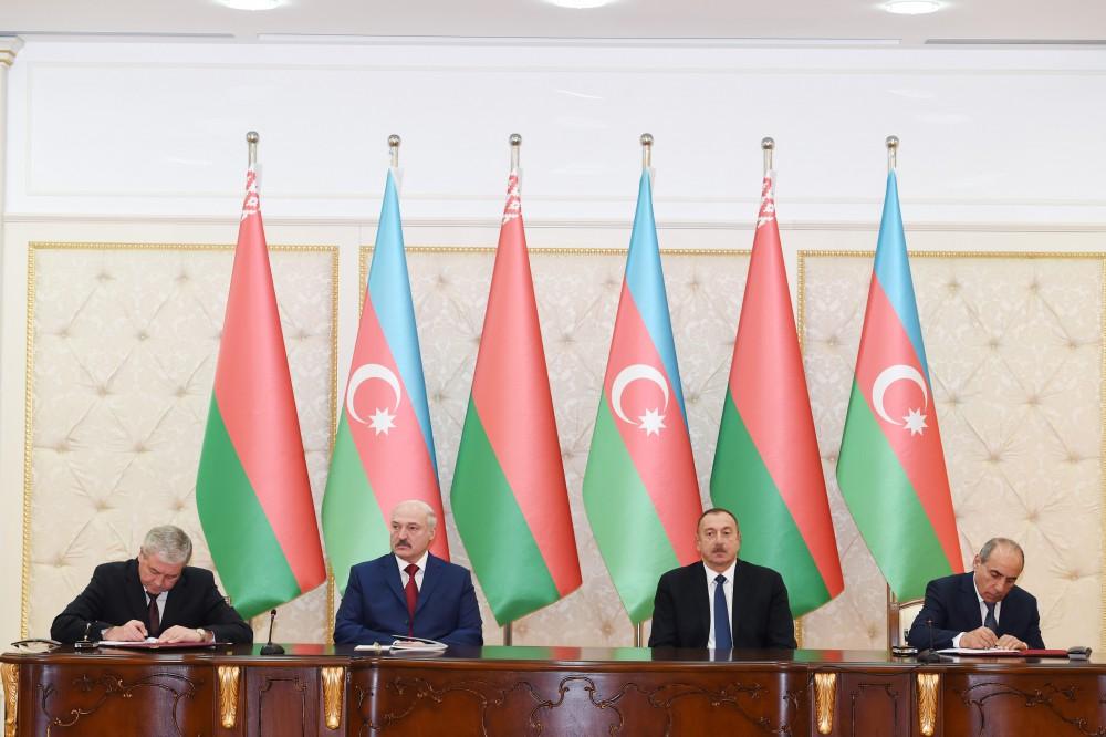 Azərbaycan-Belarus sənədləri imzalanıb (FOTO) (YENİLƏNİB)
