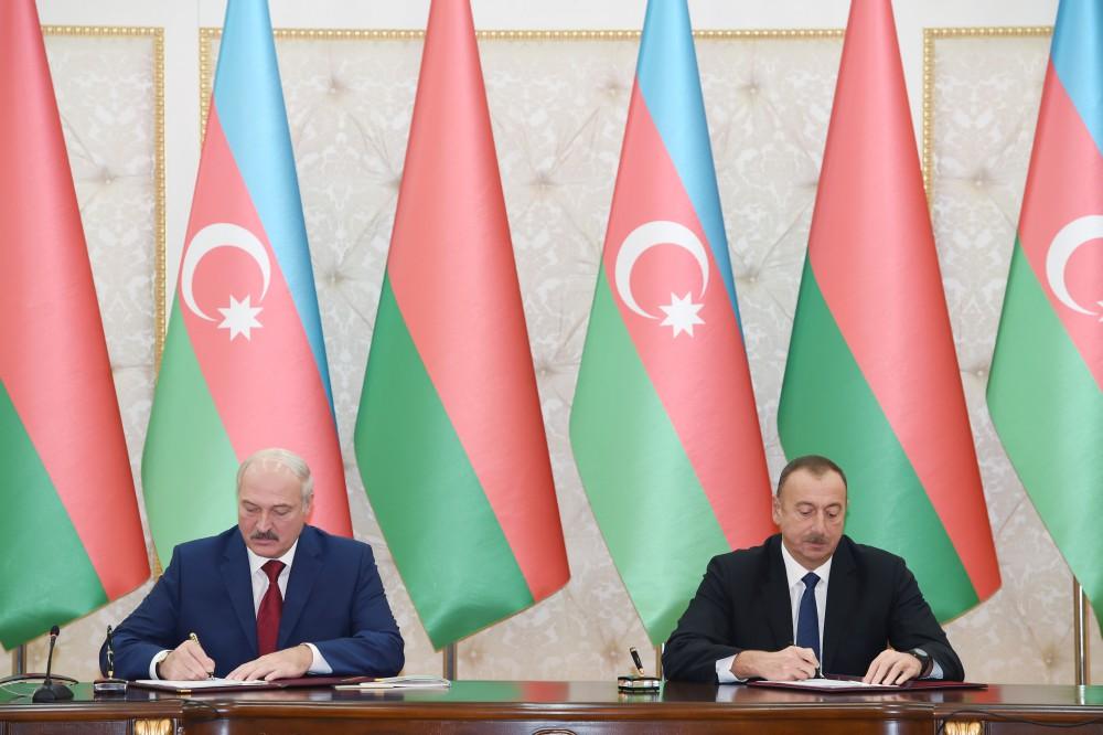 Azərbaycan-Belarus sənədləri imzalanıb (FOTO) (YENİLƏNİB)