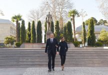 Prezident İlham Əliyev və xanımı Mehriban Əliyeva Tərtər rayonuna səfərə gəliblər (FOTO)