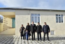 Prezident İlham Əliyev və xanımı aprel döyüşlərində ermənilərin atəşləri nəticəsində Tərtərdə ziyan dəymiş evlərdə aparılan təmir-bərpa işləri ilə tanış olublar (FOTO)