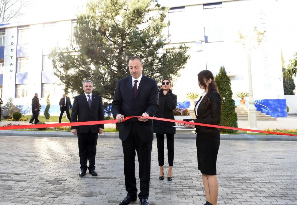 Prezident İlham Əliyev və xanımı Mehriban Əliyeva Tərtərdə Şahmat Məktəbinin yeni binasının açılışında iştirak ediblər (FOTO)