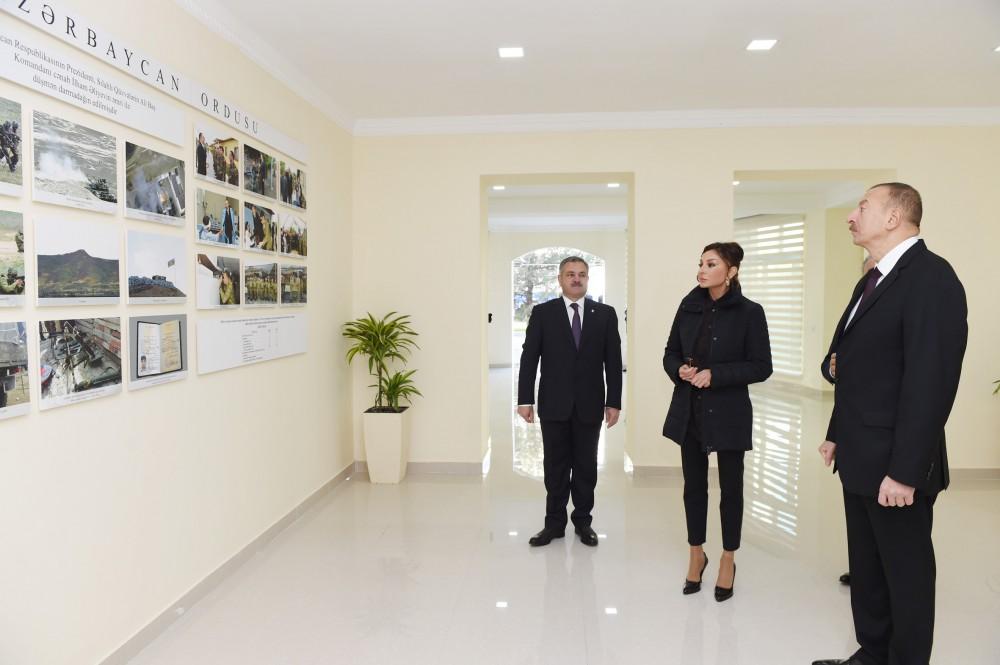Prezident İlham Əliyev və xanımı Mehriban Əliyeva Tərtərdə Şahmat Məktəbinin yeni binasının açılışında iştirak ediblər (FOTO)
