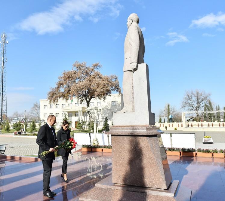 Prezident İlham Əliyev və xanımı Mehriban Əliyeva Ağdam rayonuna gəliblər (FOTO)