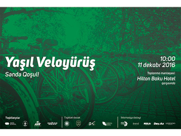 “Yaşıl Veloyürüş" keçiriləcək