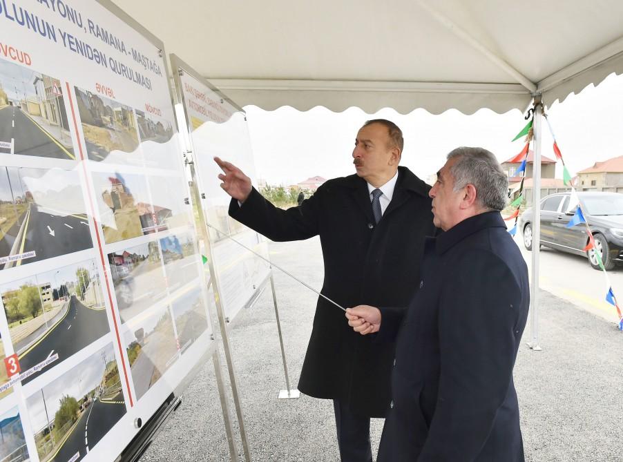 Prezident İlham Əliyev yenidən qurulan Ramana-Maştağa avtomobil yolunun açılışında iştirak edib (FOTO) (YENİLƏNİB)