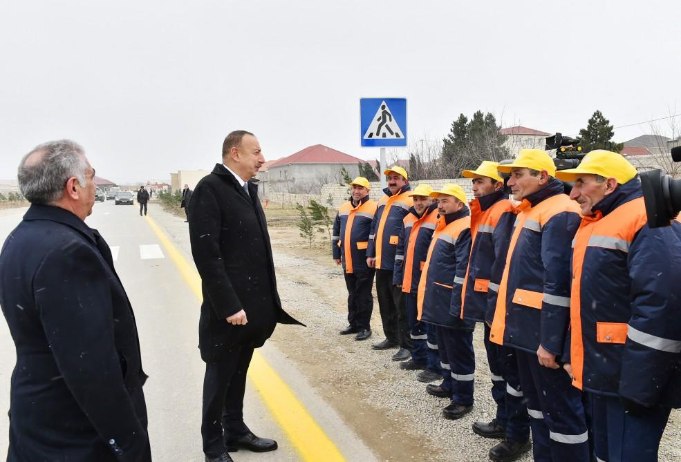 Prezident İlham Əliyev yenidən qurulan Ramana-Maştağa avtomobil yolunun açılışında iştirak edib (FOTO) (YENİLƏNİB)