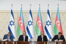 Azərbaycan-İsrail sənədləri imzalanıb (FOTO)