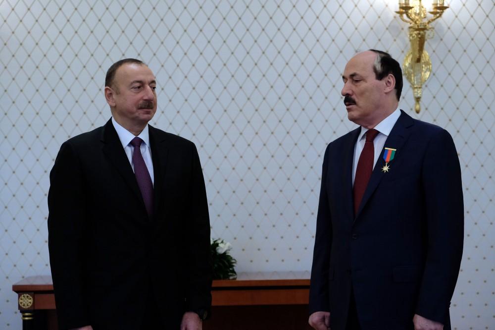 Prezident İlham Əliyev Dağıstan Respublikasının başçısını qəbul edib  (FOTO) (YENİLƏNİB)