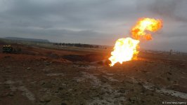 Bakıda qaz kəmərində partlayış: qəza yerindən FOTOLAR