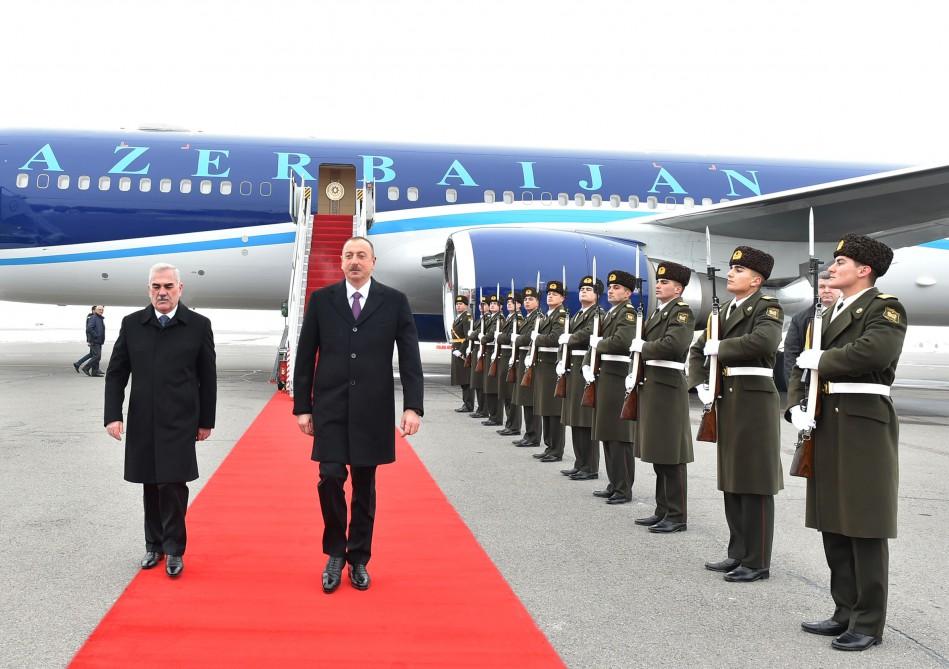Prezident İlham Əliyev Naxçıvan Muxtar Respublikasına səfərə gəlib  (FOTO)