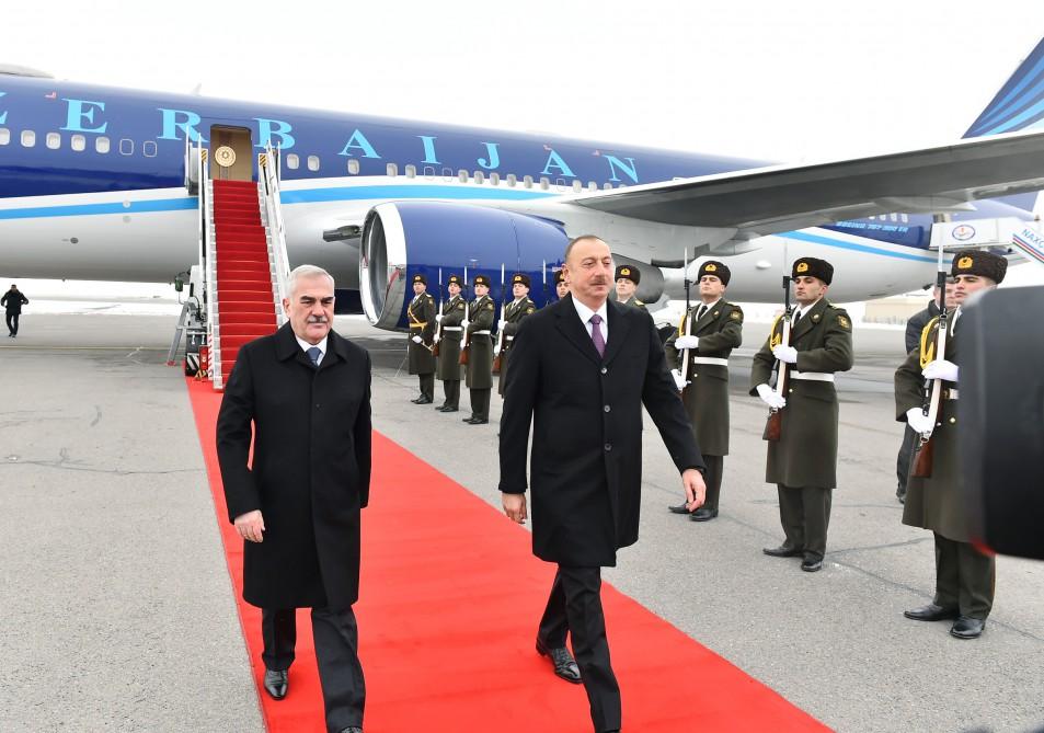 Prezident İlham Əliyev Naxçıvan Muxtar Respublikasına səfərə gəlib  (FOTO)