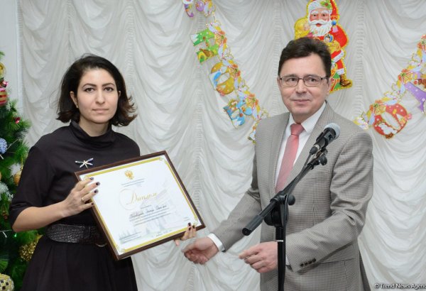 Trend-in Rus xəbərlər xidmətinin rəhbəri Rusiya səfirliyi tərəfindən diplomla təltif olunub (FOTO)