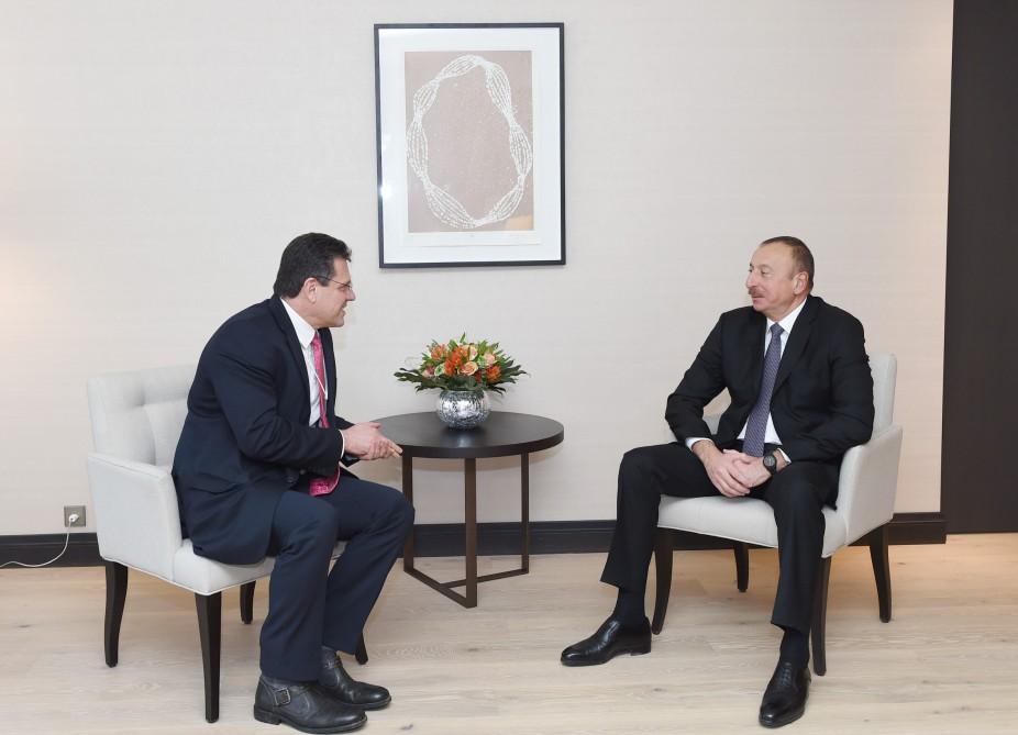Prezident İlham Əliyev Avropa Komissiyasının enerji birliyi üzrə vitse-prezidenti ilə görüşüb (FOTO) (YENİLƏNİB)