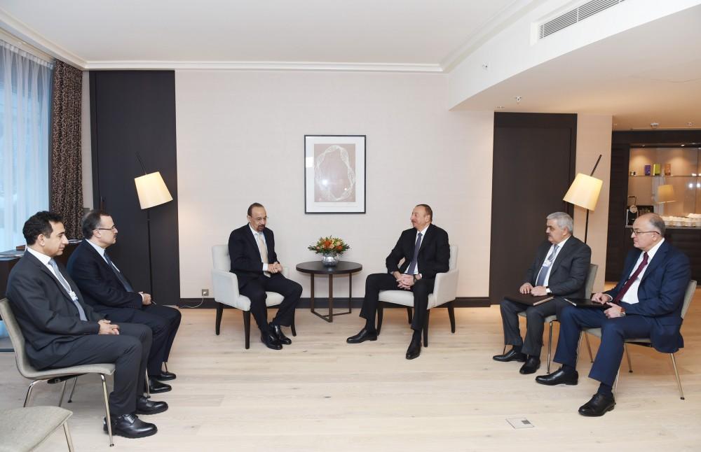 Prezident İlham Əliyev Səudiyyə Ərəbistanının energetika, sənaye və təbii sərvətlər naziri ilə görüşüb (FOTO) (YENİLƏNİB)